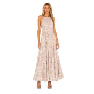 Neptune Maxi Sundress Gingham Beige
Sz Sm Revolve